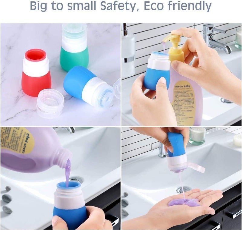 YINGGG Squeeze Portable Salad Dressing Container to Go Bottles for Sauces, Mini Salad Dressing Bottlesï¼ŒLeakproof Condiment Storage Bottle, Mini Ketchup Bottle Dressing to Go for Lunch set of 4 (37ML) - Image 4